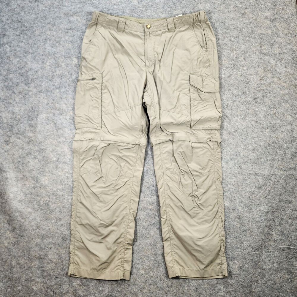Columbia Pants Men Silver Ridge Convertible 38x30 Beige Omni-Wick Ripstop Hiking